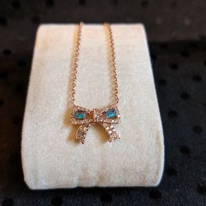 Esotica™ .57CTW Neon Apatite Tied Bow Necklace